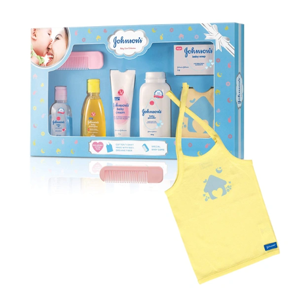 Johnson's Baby Care Collection Baby Gift Set with Organic Cotton Baby